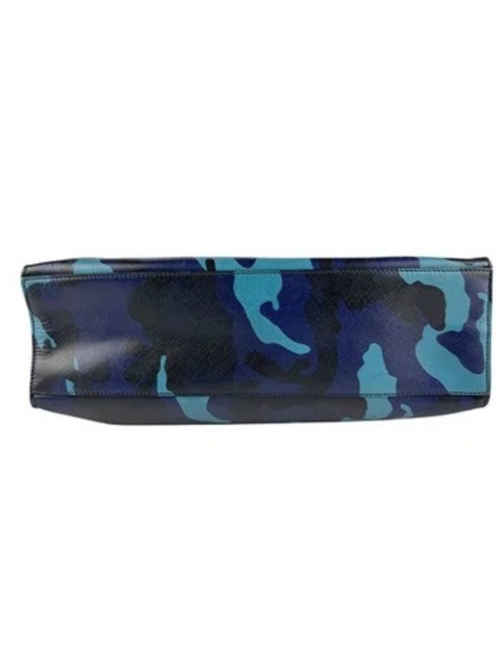 Auth PRADA Camouflage Shoulder Bag Handbag Blue/Navy Leather/Silvertone - z7341 - Picture 4 of 13
